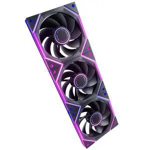 PC Case Fan - Space-Inspired Design (Infinity Mirror + RGB Ring), 9 Blades 58.5 CFM, Ultra-Quiet Silicone Pads, PWM Control-Quiet Hydro Bearing