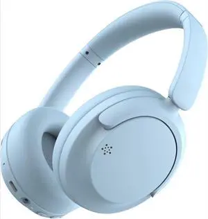 Wireless Over-Ear Noise Cancelling Headphones with Mic, 60H Playtime,Deep360 Spatial Audio, Ultra-Lightweight for Travel, Work, Study (Sky Blue)