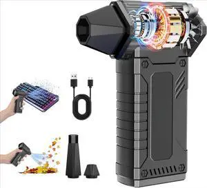 8 Gear Adjustable 200000RPM Electric Air Duster Rechargable Air Blower with Brusheless Motor,Keyboard Cleaning