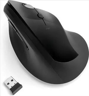 Vertical Wireless Mouse- Black (K75501WW), 2.8"x3"x4.4"