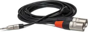 HMX-010Y Pro Stereo Breakout Cable - 3.5mm TRS Male to Dual XLR Male - 10 foot