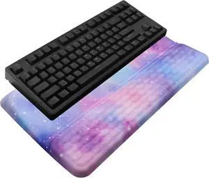 Computer Keyboard Stand with Wrist Rest, Ergonomic Tilted Keyboard Holder - Keyboard Riser with Wrist Pad