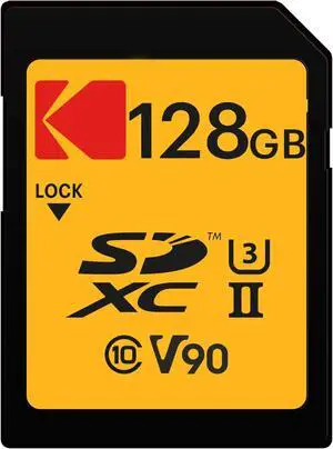 FOR-128GB UHS-II U3 V90 Ultra Pro SDXC Memory Card - Up to 3000MB/s Read Speed and 270MB/s Write Speed