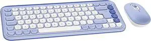 Bluetooth Keyboard and Mouse Combo, Comfortable Typing, programmable Keys and Buttons, Quiet clicks - Lilac