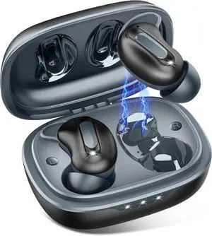Sleep Earbuds, 48H Playtime Ear Buds, 4 ENC Noise Cancelling Mic, In Ear IP7 Waterproof Earphones for Side Sleepers,Touch Control