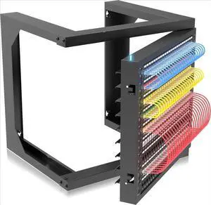 Server Rack Wall Mount 9U with Swing Open, Wall Mount Network Rack for 19 Inch Equipment, Sturdy Home Network Rack for Small Space