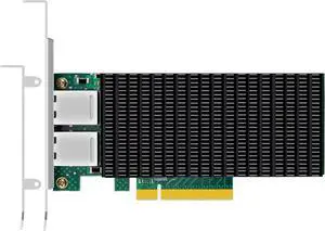 FOR-ST7318 2-Port 10G RJ45 Ethernet Network Card PCIE 2.0 X8 Interface, Support Windows 11/10/Windows Server/Linux/ESX/VMware ESXi(Not Support Mac OS)