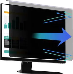 Computer Privacy Screen Protector for 27 Inches Monitor Anti Blue Light 16:9 Widescreen Filter Hanging Type Anti Scratch Easy Installation Shield
