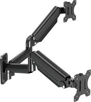 Dual Monitor Wall Mount for 13 to 32 Inch Computer Screens, Monitor Mounts for 2 Monitors Holds Up to 19.8lbs Each