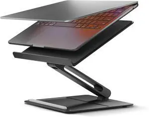 FOR-Height Adjustable Ergonomic Computer Stand  Compatible with MacBook Air/Pro, iPad, Dell, HP, Lenovo, Microsoft Surface & Laptops & Tablets Up to 5kg (Black)
