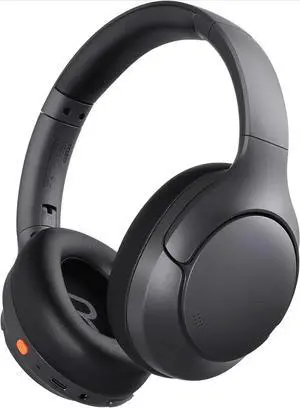 Hybrid Noise Cancelling Headphones, 90H Playtime Wireless Over Ear Bluetooth Headset, Supports Dual Connection and USB-C Input