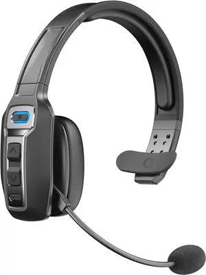 Bluetooth Headset with Microphone, Trucker Bluetooth Headset with AI Noise Cancelling & Mute Button, Wireless On-Ear Headphones 60 Hrs Working Time, for Trucker Home Office Remote Work Zoom