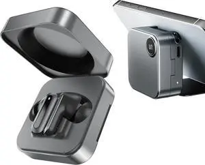 Bluetooth Headphones 5.3 Wireless Earbuds 2-in-1 Case and Phone Stand Noise Cancelling Earbuds Powerful Bass in-Ear Bluetooth 70H Playtime 35dB Hybrid ANC Waterproof for Sports/Workout Gray