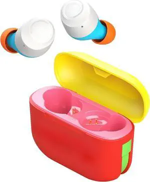 Go Air Pop+ True Wireless Earbuds, in Ear Headphones, Bluetooth Earphones, 35H Playtime Ear Buds, Bluetooth Earbuds with Microphone, USB-C Charging Case, Dual Connect, EQ3 Sound, Fruity Pebbles