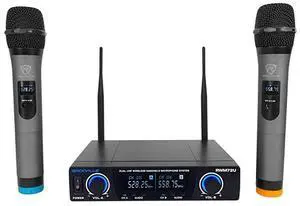 1 RWM72U Dual UHF Wireless Handheld Microphone System Digital Display XLR Connector