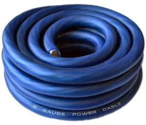 0 Gauge Blue Amplifier Power/Ground Wire 1/0 Ga Amp Cable, 25 Feet 0 Gauge Blue Amplifier Power/Ground Wire 1/0 Ga Amp Cable, 25 Feet
