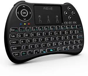 FOR(Backlit Version)REIIE H9+ Backlit Wireless Mini Handheld Remote Keyboard with Touchpad Work for PC,Raspberry Pi 2, Android TV Box ,KODI,Windows 7 8 10 FOR(Backlit Version)REIIE H9+ Backlit Wireless Mini Handheld Remote Keyboard with Touchpad Work for PC,Raspberry Pi 2, Android TV Box ,KODI,Windows 7 8 10