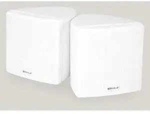 forCube by  Pair of 35quot White Home Theater Wall Speakers+Swivel Brackets