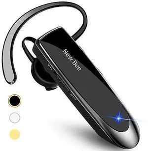 FOR Bluetooth Earpiece V50 Wireless Handsfree Headset with Microphone 24 Hrs Driving Headset 60 Days Standby Time for iPhone Android Samsung Laptop Trucker Driver Black