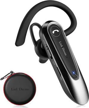 FOR Bluetooth Earpiece Wireless CVC8.0 Headset for Cell Phone Dual Mic Noise Canceling Handsfree Phone Earpiece with Mute 20Hrs Talk Time 180 Days Standby for iPhone Android Home Office Driving