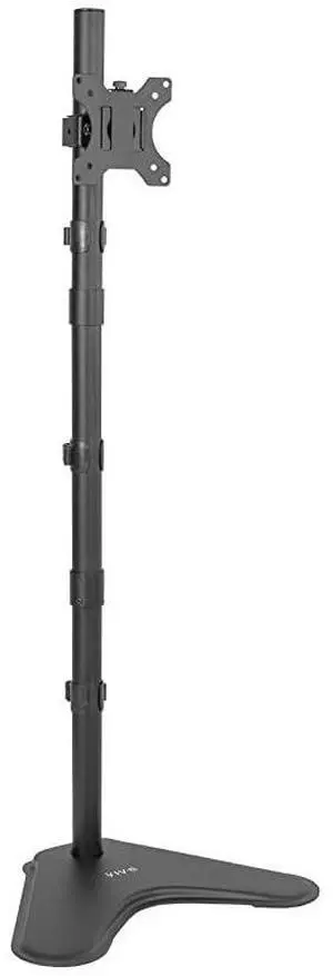 Extra Tall Single LCD Computer Monitor Free-Standing Adjustable Desk Stand for 1 Screen up to 27 inch, STAND-V011H