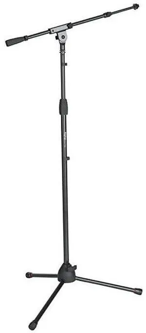 forFrameworks Tripod Mic Stand with Soft Grip Twist Clutch, Boom Arm, and Both 3/8" and 5/8" Adapters; Min/Max Height - 6"/99" (GFW-MIC-2020),Black