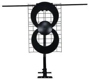 forClearStream 2V TV Antenna, 60+ Mile Range, UHF/VHF, Multi-directional, Indoor, Attic, Outdoor, Mast w/Pivoting Base/Hardware/ Adjustable Clamp, Sealing Pads, 4K Ready, Black  C2-V-CJM