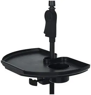 FOR Frameworks Microphone Stand Accessory Tray with Drink Holder and Guitar Pick Tab; Extra Large 14" x 9" (GFW-MICACCTRAYXL)