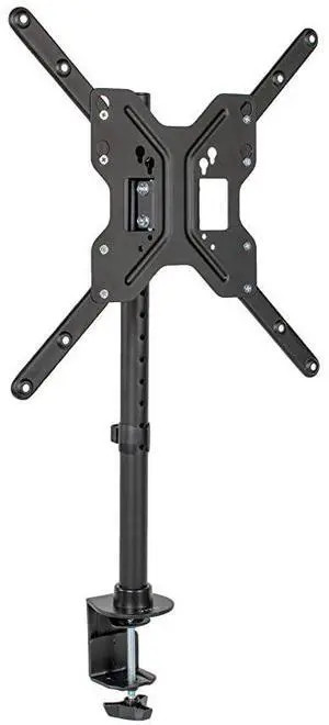 FOR Black Ultra Wide Screen TV Desk Mount for up to 55 inch Screens Full Motion Height Adjustable Single Television Stand STANDV155C