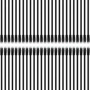 forGearIT 50-Pack Cat 6 Ethernet Cable Cat6 Snagless Patch 0.5 Feet - Snagless RJ45 Computer LAN Network Cord Black - Compatible with 48 Port Switch POE Rackmount 48port Gigabit