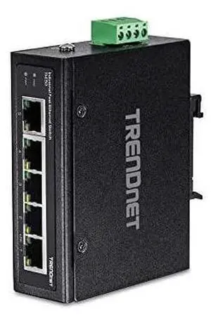 for5Port Industrial Unmanaged Fast Ethernet DINRail Switch TIE50 5 x Fast Ethernet Ports 1Gbps Switching Capacity5 Port Network Fast Ethernet SwitchIP30 Metal SwitchLifetime Protection