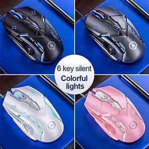 FOR Gaming Mouse Wired USB Computer Mice for Game & Daily Chroma RGB Backlit 4 Adjustable DPI Up to 3200 DPI Comfortable Grip Ergonomic Mice for PC Laptop Mac Windows (White)