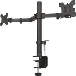 FOR Dual LCD Monitor Fully Adjustable Desk Mount Stand Fits 2 Screens up to 27 inch 22 lbs Weight Capacity per Arm M002 Black