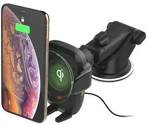 FOR Wireless Car Charger Auto Sense Qi Charging Automatic Clamping Dashboard Phone Mount for iPhone, Samsung Galaxy, Huawei, LG, Smartphones