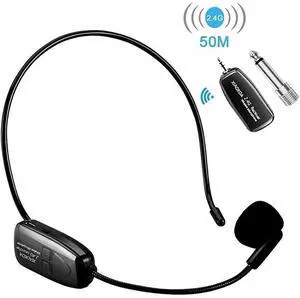 FOR Wireless Microphone Headset  24G Wireless Mic 50m Stable Wireless Transmission Headset and Handheld 2 in 1 for Voice Amplifier Camera Recording Speaker
