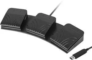 [Upgraded] South City Mall USB Triple Foot Pedal Optical Switch Control 3 Key Three Button Program Computer Keyboard Mouse Game Action HID