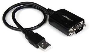 FOR com 1 ft USB to RS232 Serial DB9 Adapter Cable with COM Retention Up to 920 kpbs USB to VGA Adapter ICUSB232PROBlack
