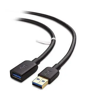 FOR USB to USB Extension USB 30 Extension in Black 6 Feet for Oculus Rift HTC Vive Playstation VR Headset and More