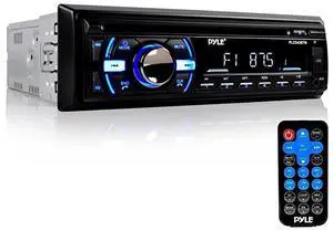 FOR Boat Bluetooth Marine Stereo Receiver Marine Head Unit Din Single Stereo Speaker Receiver Wireless Music Streaming HandsFree Calling CD PlayerMP3USBAUX AM FM Radio  PLCD43BTM Black