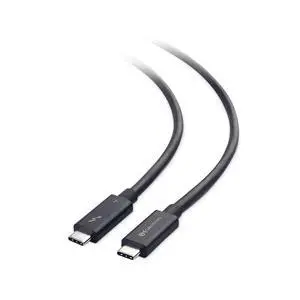 FOR [Intel Certified] 40Gbps Active Thunderbolt 4 Cable 6.6 ft with 100W Charging and 8K Video, Black - Fully Compatible with USB C/USB-C, USB4, and Thunderbolt 3