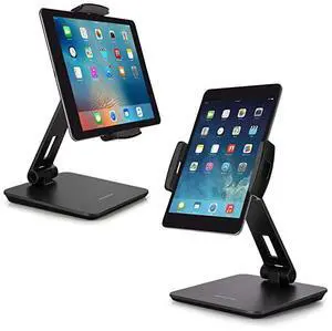 for Business Kiosk Aluminum Tablet Stand 360° Swivel Tablet Phone Holders for Any 414 Display Tablets or Cell Phones Professional Sturdy for Store POS Office Showroom Grey