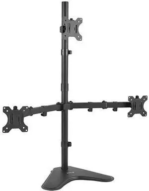 Triple LCD LED Computer Monitor Desk Stand, Free Standing Heavy Duty Fully Adjustable Mount for 3 Screens up to 30 inches STAND-V003E