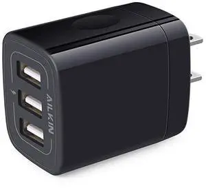 FOR Wall Charger Plug USB Charger Cube  31A 3Muti Port USB Adapter Power Plug Charging Station Box Black Base Replacement for iPhone 11 Pro MaxX8 Samsung Phones and More USB Charging Block