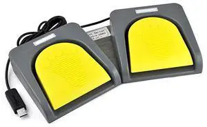 FOR USB Double 2 Foot Switch Control Pedal Video Game Customized PC Keyboard Multimedia Key Free Drive HID