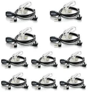 FOR Walkie Talkie Earpiece with Mic for BaoFeng Radio Retevis Headset for Baofeng UV5R BF888S Arcshell Retevis H777 RT21 RT22 Kenwood 2 Way Radio by  10 Pack