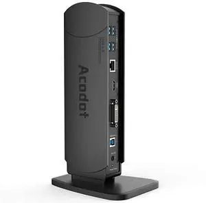 FOR USB 30 Universal Laptop Docking Station  Dual Monitor Dock Support Windows Equipped with Dual HDMI and DVIVGA Gigabit Ethernet Audio 6 USB Ports