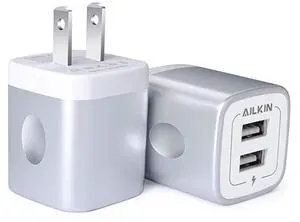 FOR-USB Wall Charger, Charger Block,  2.1A Multiport Fast Charge Power Brick Cube for iPad, iPhone, iPod, Samsung Galaxy, Motorola, Moto, Huawei, HTC, LG, Nokia, PlayStation5, Cell Phone Charger Box