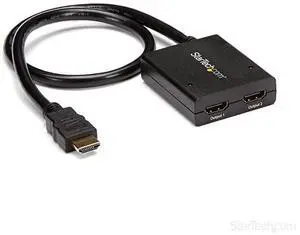 FOR com 4K HDMI Splitter 1 In 2 Out 4K 30Hz HDMI 14 2 Port Video Splitter Box with high speed HDMI cable USB power cable Black ST122HD4KU