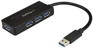 FOR-com 4 Port USB 30 Hub with Charge Port Small and Compact Powered Mini USB Port Expander w Multiple Ports ST4300MINI