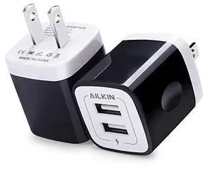 FOR-USB Wall Charger Charger Block  21A Multiport Fast Charge Power Brick Cube Replacement for iPad iPhone iPod Samsung Galaxy Huawei HTC LG Nokia or Other Cell Phone Smart Devices